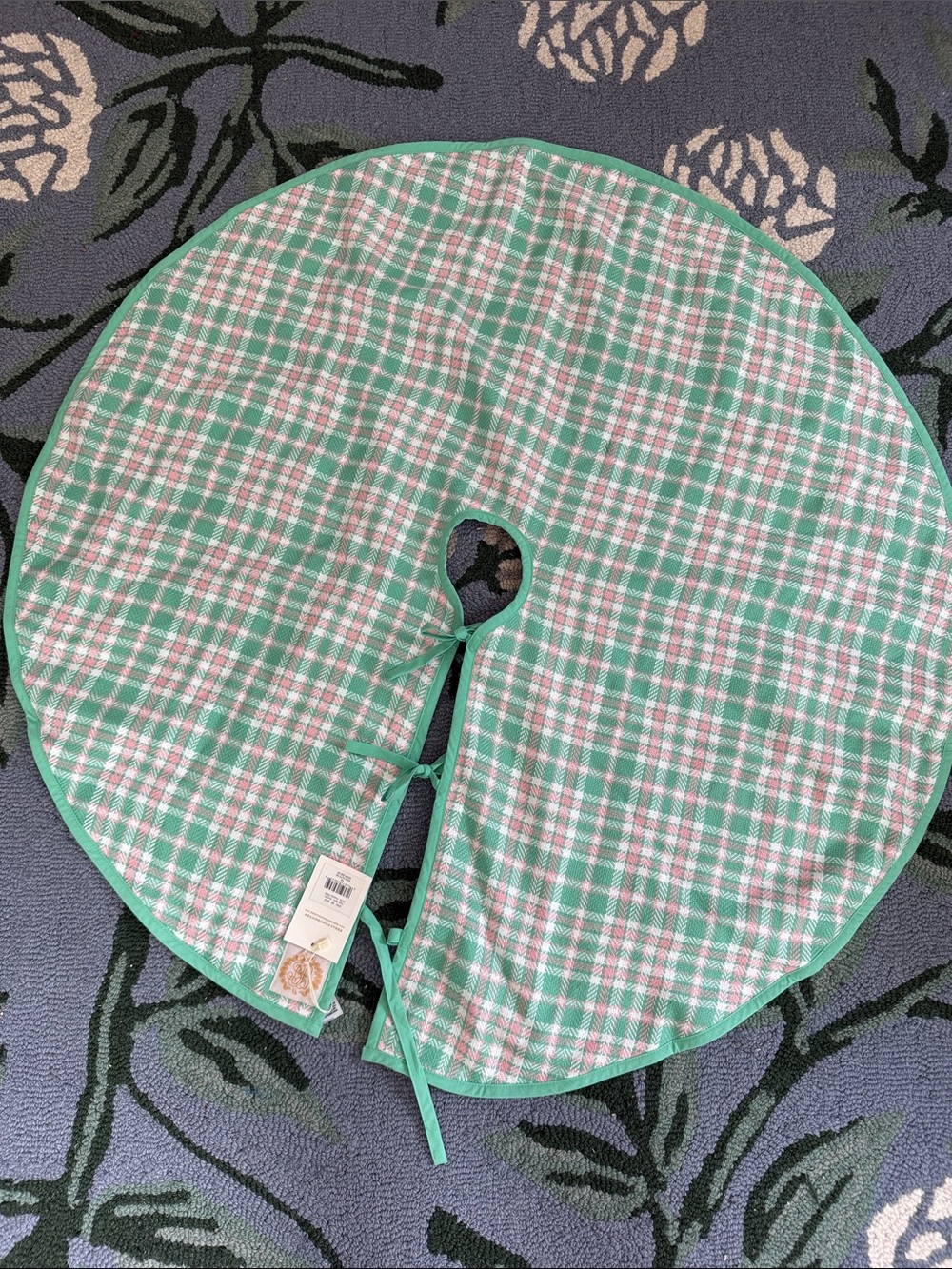 The Beaufort Bonnet Company Green and Pink Plaid Tree Skirt